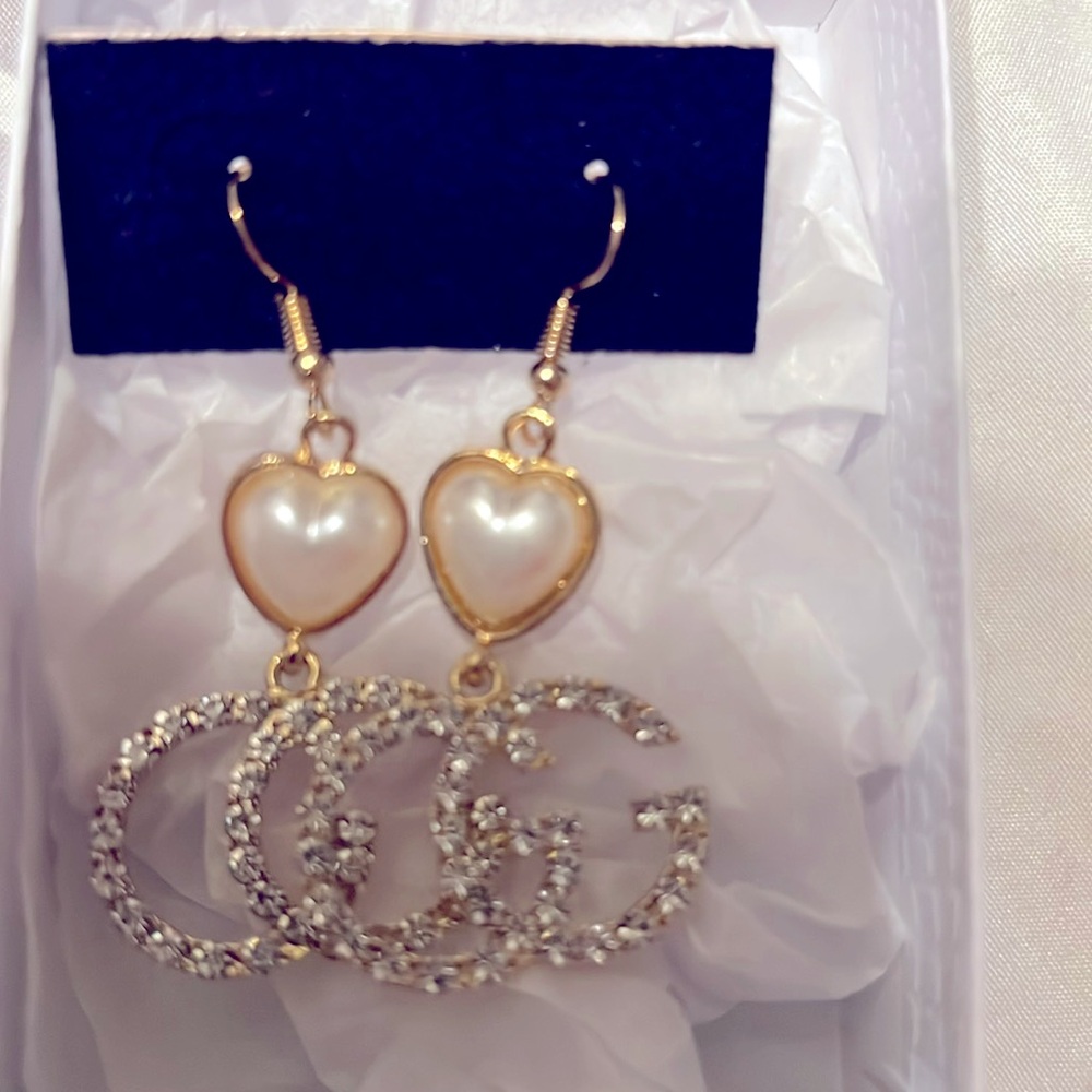 Double G Rinestone earrings